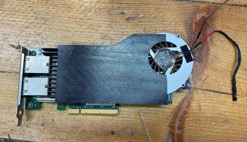 Intel x520-T2 10gig network card fan shroud