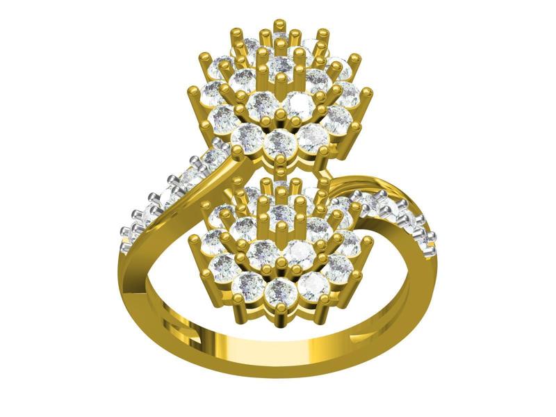 Vintage Flower Engagement Ring