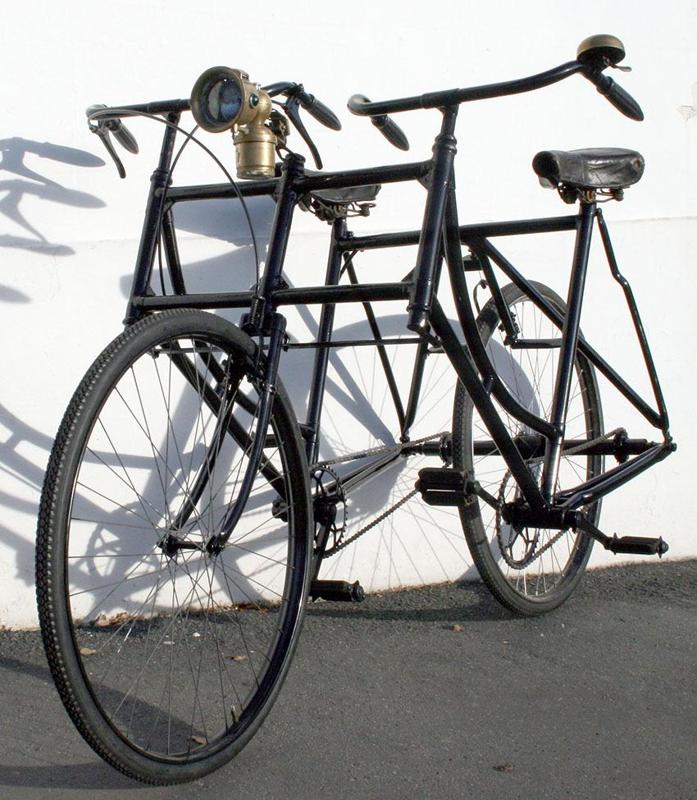 1910 Punnett Cycle Company Side-by-Side 'Sociable' Tandem