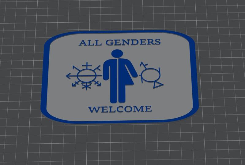 Restroom Sign All Genders