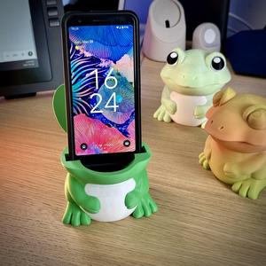 Cute Frog Phone Stand and Charging Station