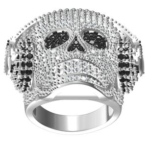 Skull with Headphone Hip Hop Ring