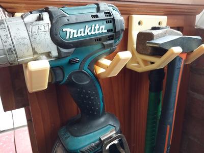 Heavy Duty Double Hook For Garden Shed Or Workshop Tools