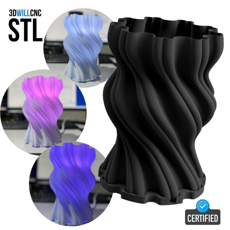 Luminária de mesa orgânica torcida Modelo 04