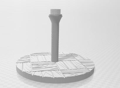 BASE DIAMETER 200 IMITATION PARQUET + LAMP E14