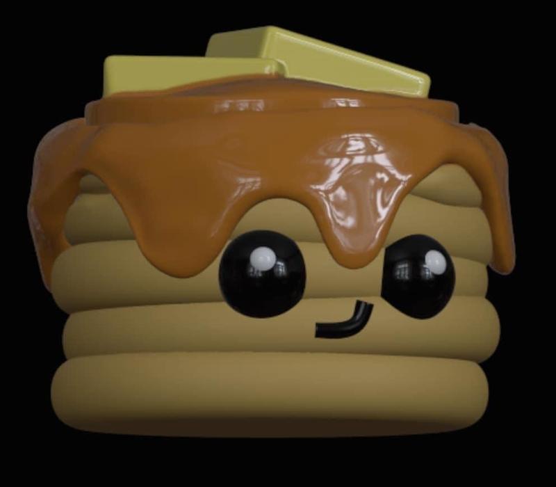 Happy Pancakes Clicky Fidget and Keychain