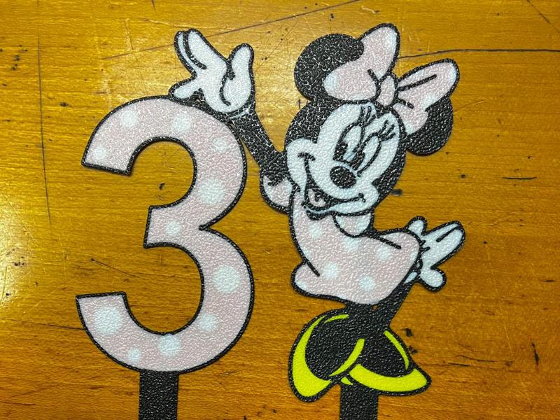 Minnie mouse cake topper birthday 3 year