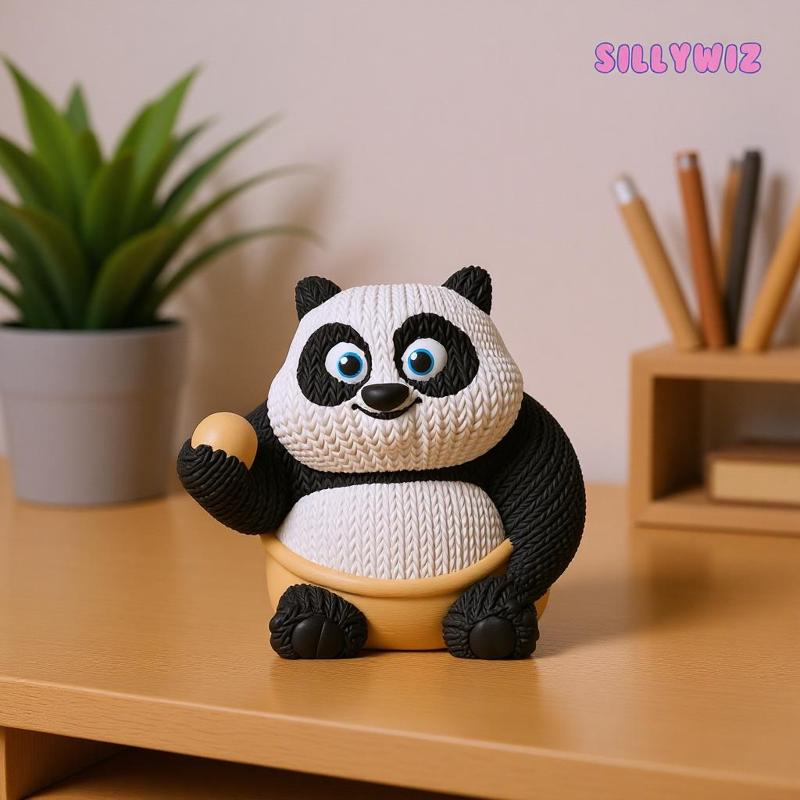 Baby Kung fu Panda Knitted - Crochet - No Supports