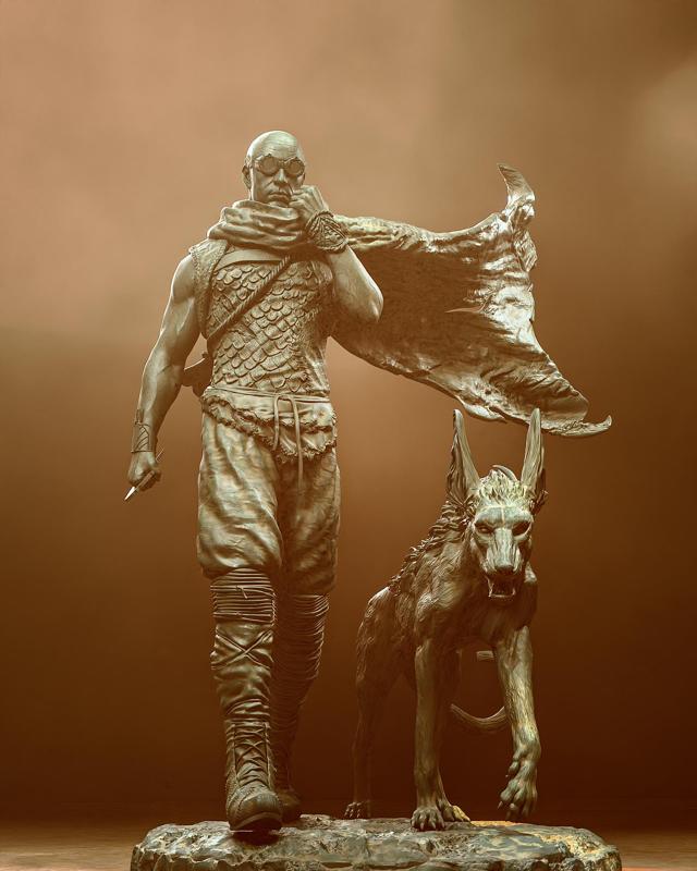Riddick with Jackal 3D Print