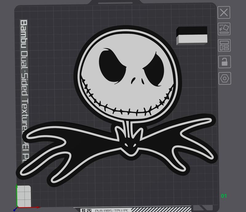 Jack Skellington bust light box