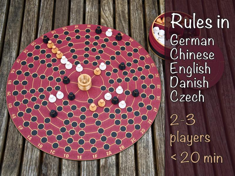 Fidchell for 3 players. Complete with Rules (Color By Layer)