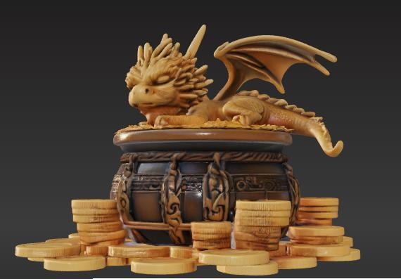 Sleeping Golden Dragon