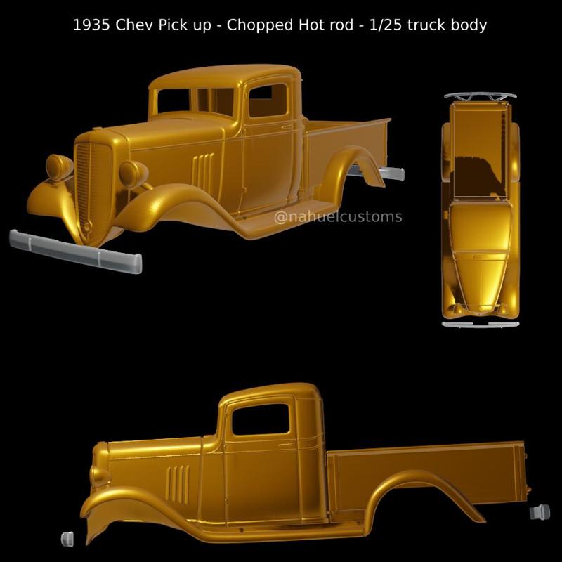 1935 Chev Pick up - Chopped Hot rod - 1/25 truck body