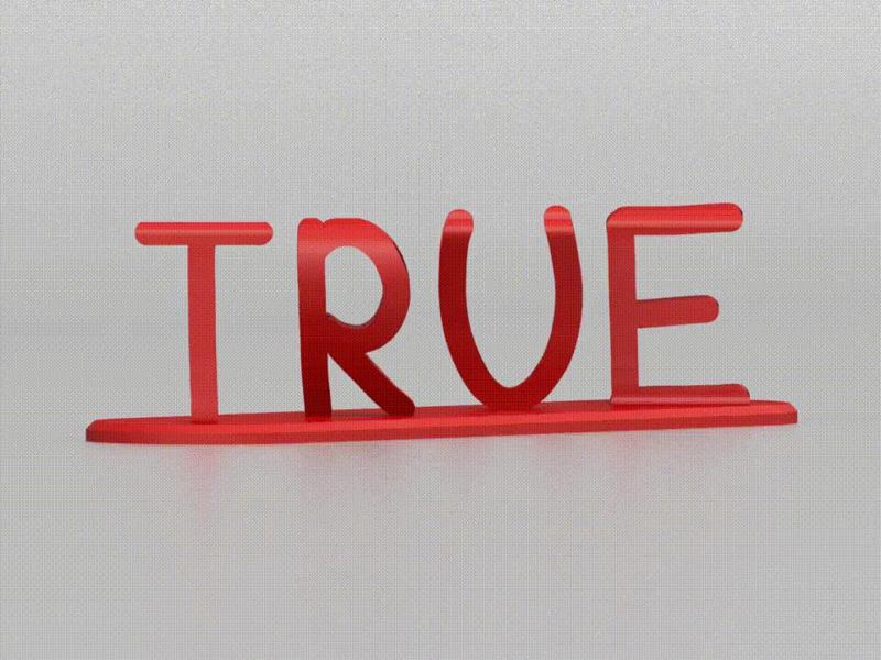 True Love Text Illusion