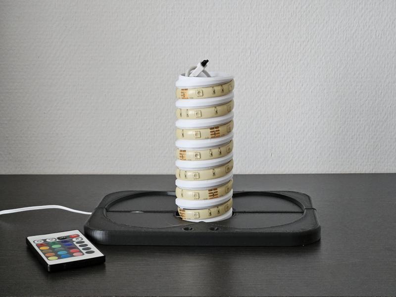 Spiral/helix for LED stripes