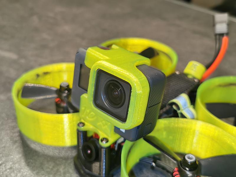 GoPro Hero 5/6/7 DRONE mount 10 degree angle with BUMPER!