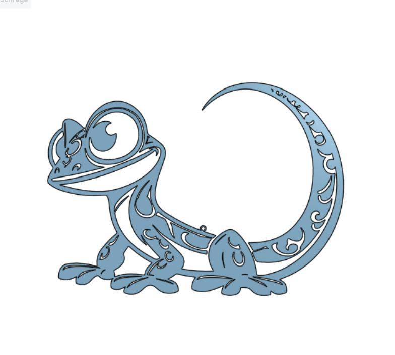 Ornate Gecko Wall Hanging / Verzierte Gecko Wandbehang