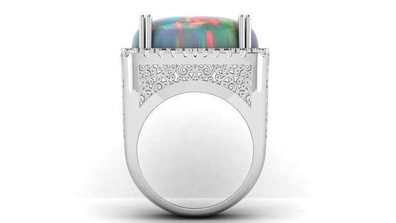 Cabochon Oval Stone Ring