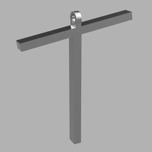 Letter T Greek Style Necklace Amulet