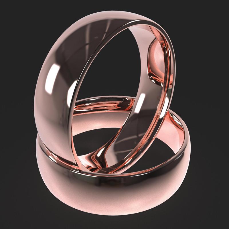 Printable jewelry comfort WEDDING ring 6mm STL 7 US sizes