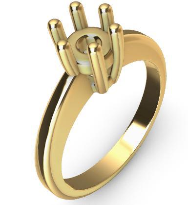 Engagement ring 6 nails AD0004