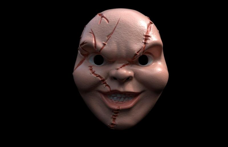 Chucky Scars Halloween Mask 3d digital download