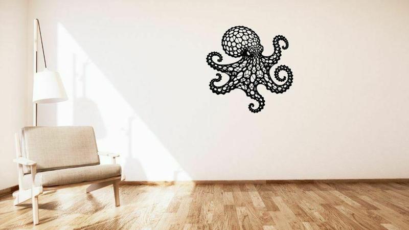 Octopus / Chobotnice voronoi wall decoration