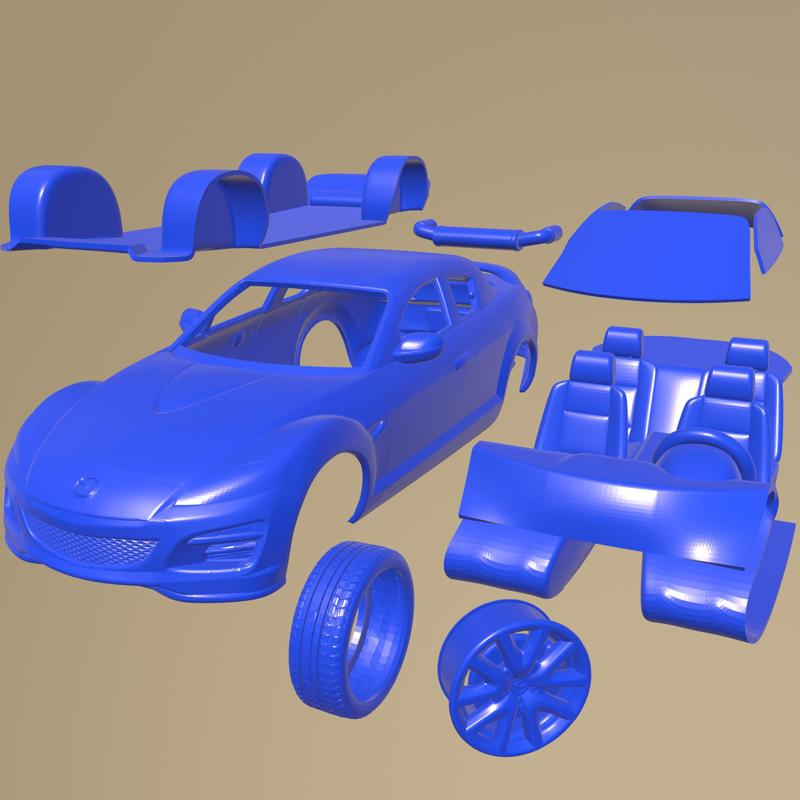 Mazda RX-8 2011 PRINTABLE CAR IN SEPARATE PARTS