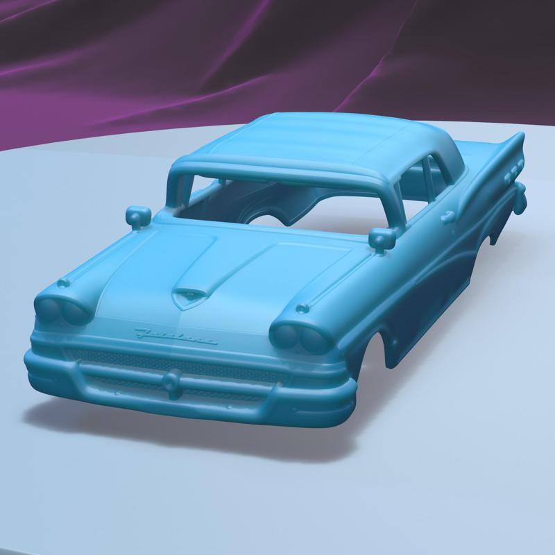 Ford Fairlane 500 Sunliner 1958  (1/24) printable car body