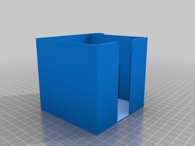 Note paper box with pen holder for paper size 90x90mm