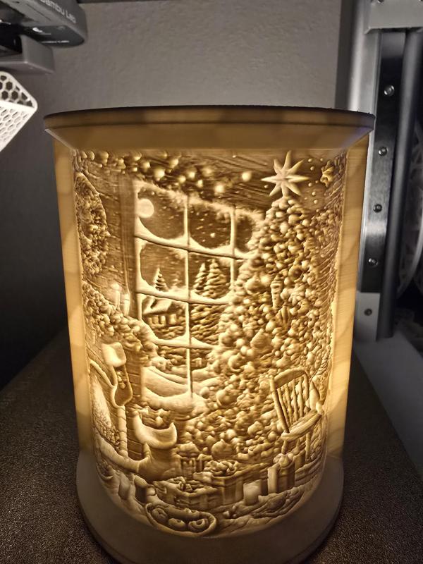 lithopane  christmas house