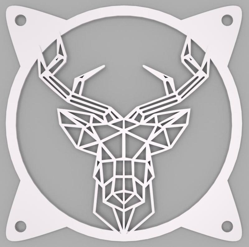 Geometric polygon Deer FAN COVER 120 mm