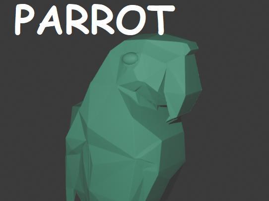 Low poly parrot