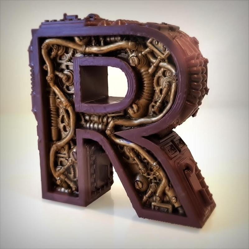 Steampunk letter R