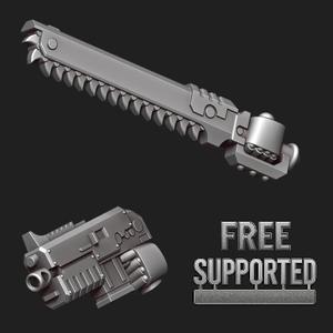 (Free) Heavy Knight Weapon Set Bolter, Chainsaber