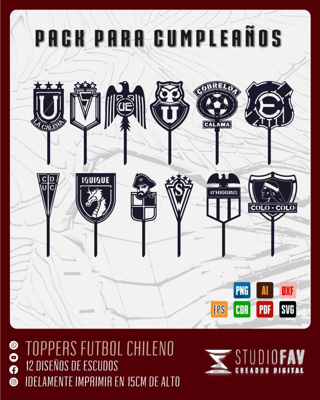 Chile Soccer Toppers Pack