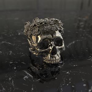 Skull rose ring