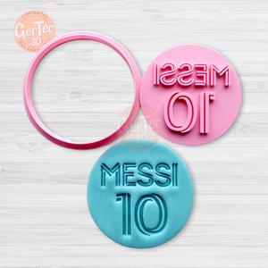 MESSI 10 Cutter with Stamp / Cookie Cutter