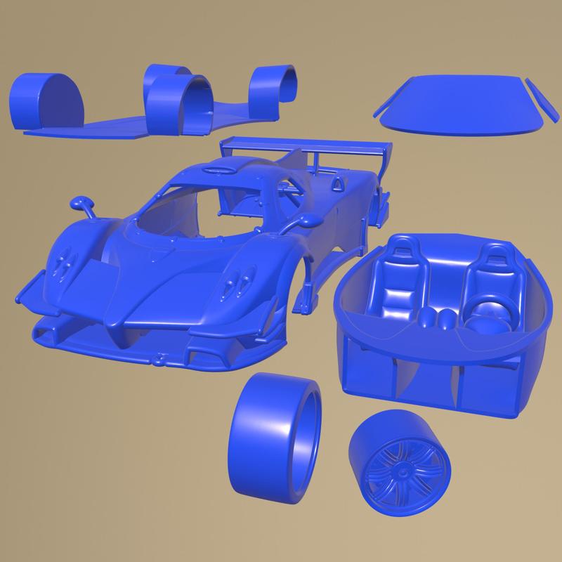 Pagani Zonda Revolucion 2013 PRINTABLE CAR IN SEPARATE PARTS