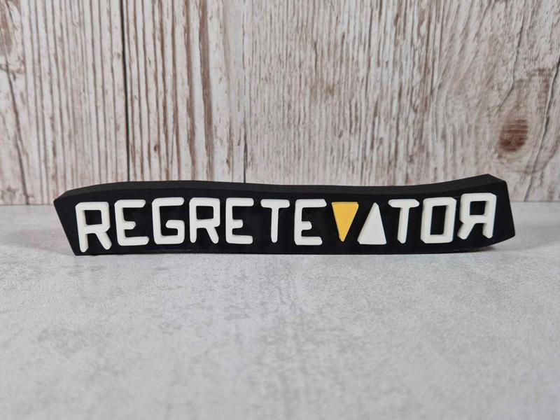 3D Regretevator Logo – Customize Your Gaming Space