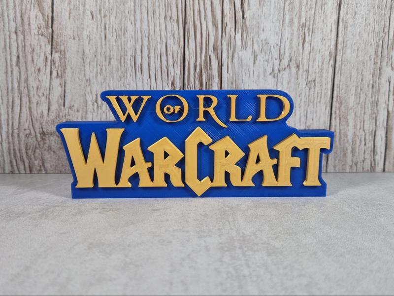 World of Warcraft Desk Sign – Iconic WoW Logo