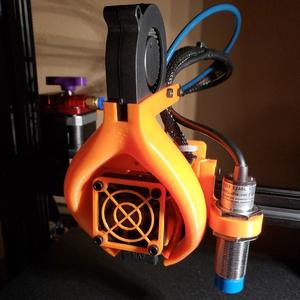 Ender 3: Smooth Fang Mount with 40mm duct and EZABL/BLTouch