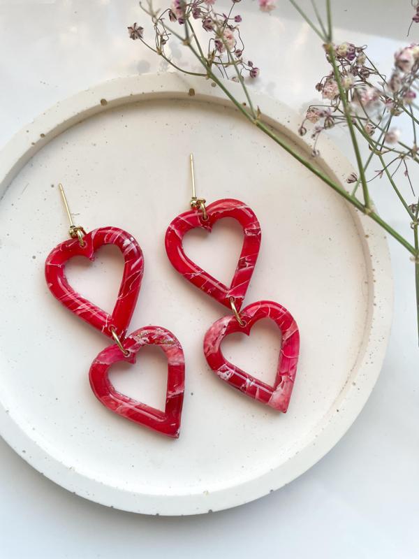 HEART WITH HOLE ROUND CLAY CUTTER