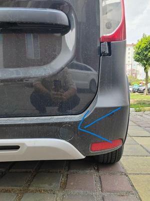 Dacıa dokker 2012-2020 rear bumper tow bar cover