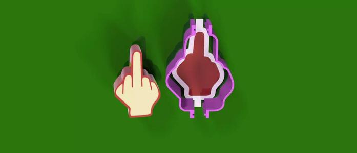 Middle Finger Candle Mold