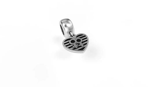 LGBTplus  heart Charm