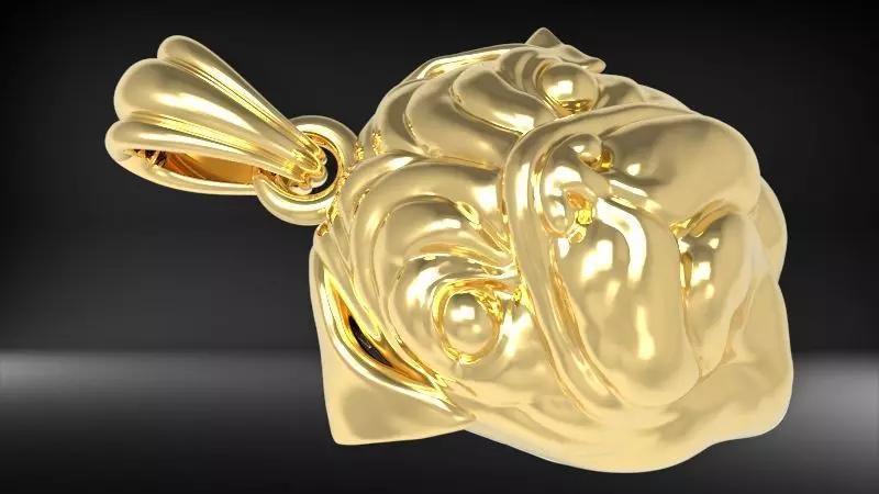 Dog Pug head pendant