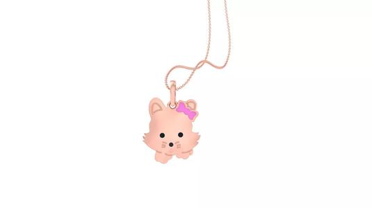Puppy Light Weight Kids Pendant Necklace Charms 3dm stl obj