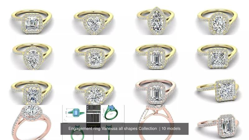 Engagement ring Vanessa all shapes Collection