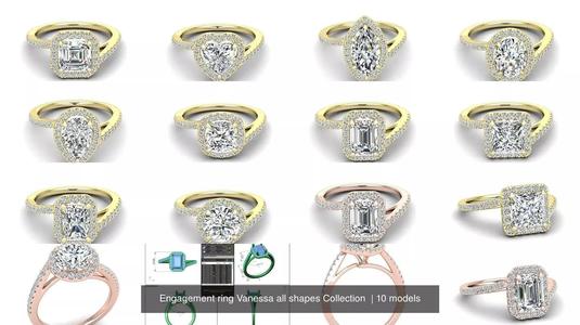 Engagement ring Vanessa all shapes Collection